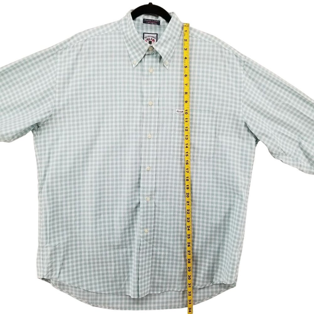 Faconnable Light Mint Gingham Button-Down Shirt - image 7